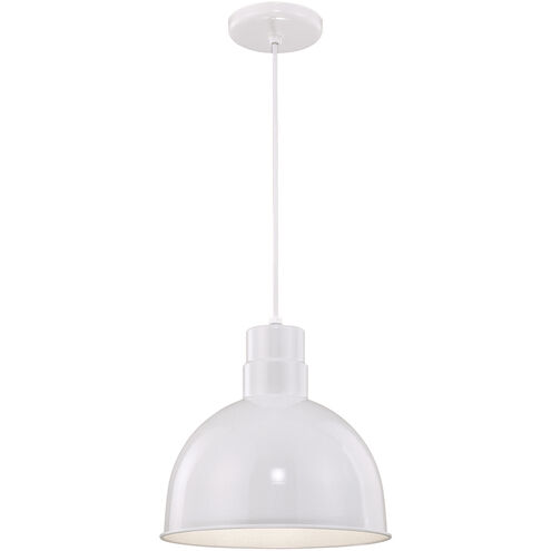 R Series 1 Light 12 inch White Indoor Pendant Ceiling Light